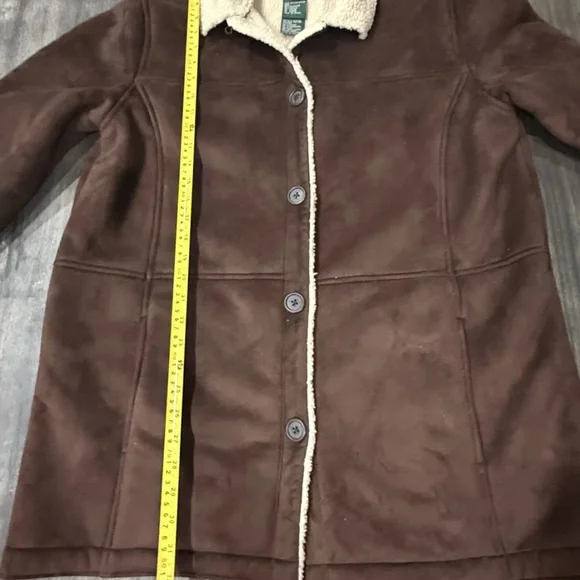 Lauren Ralph Lauren Brown Teddy Jacket with Sherpa Lining - Picture 7 of 7